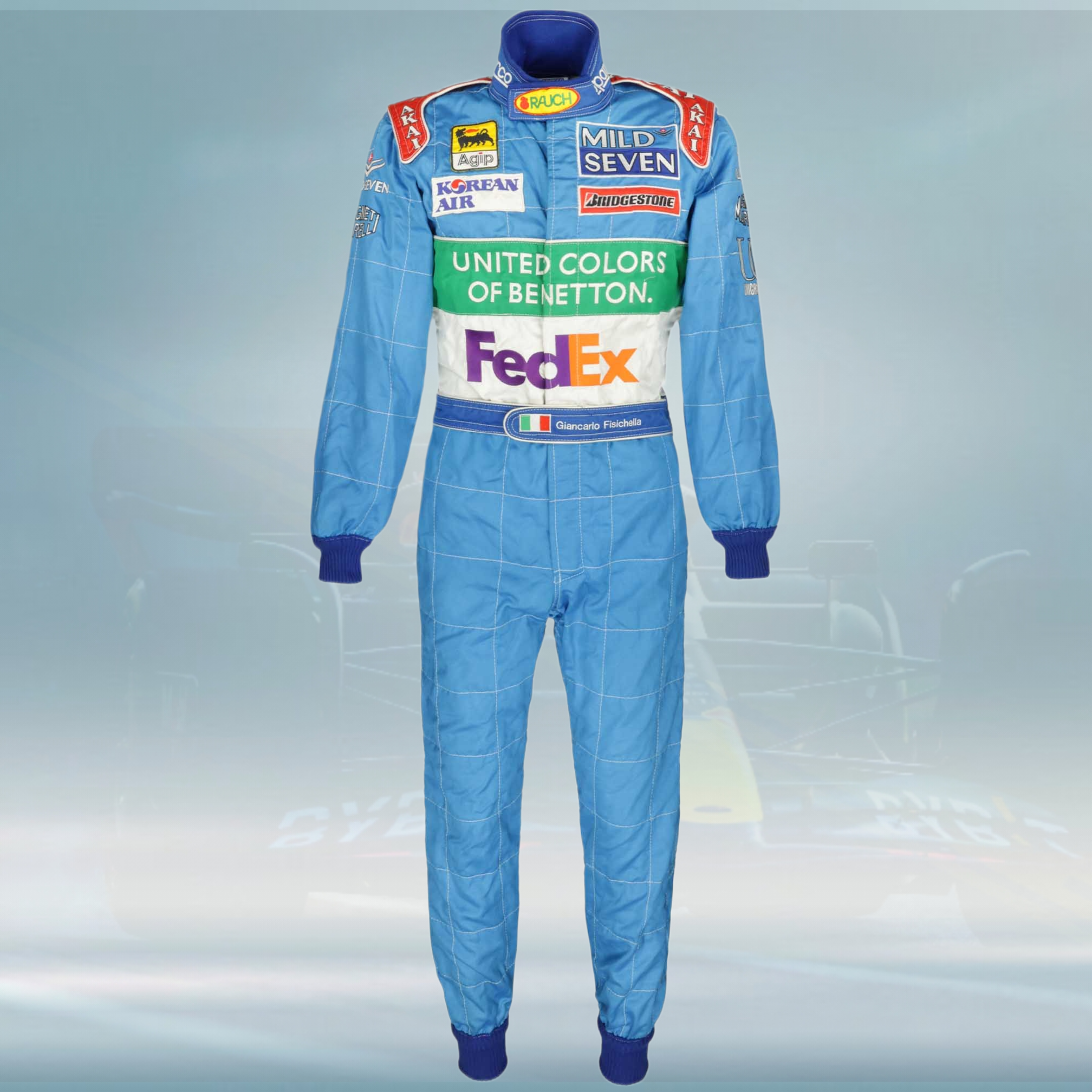 1998 Giancarlo Fisichella Race Worn Benetton F1 Suit
