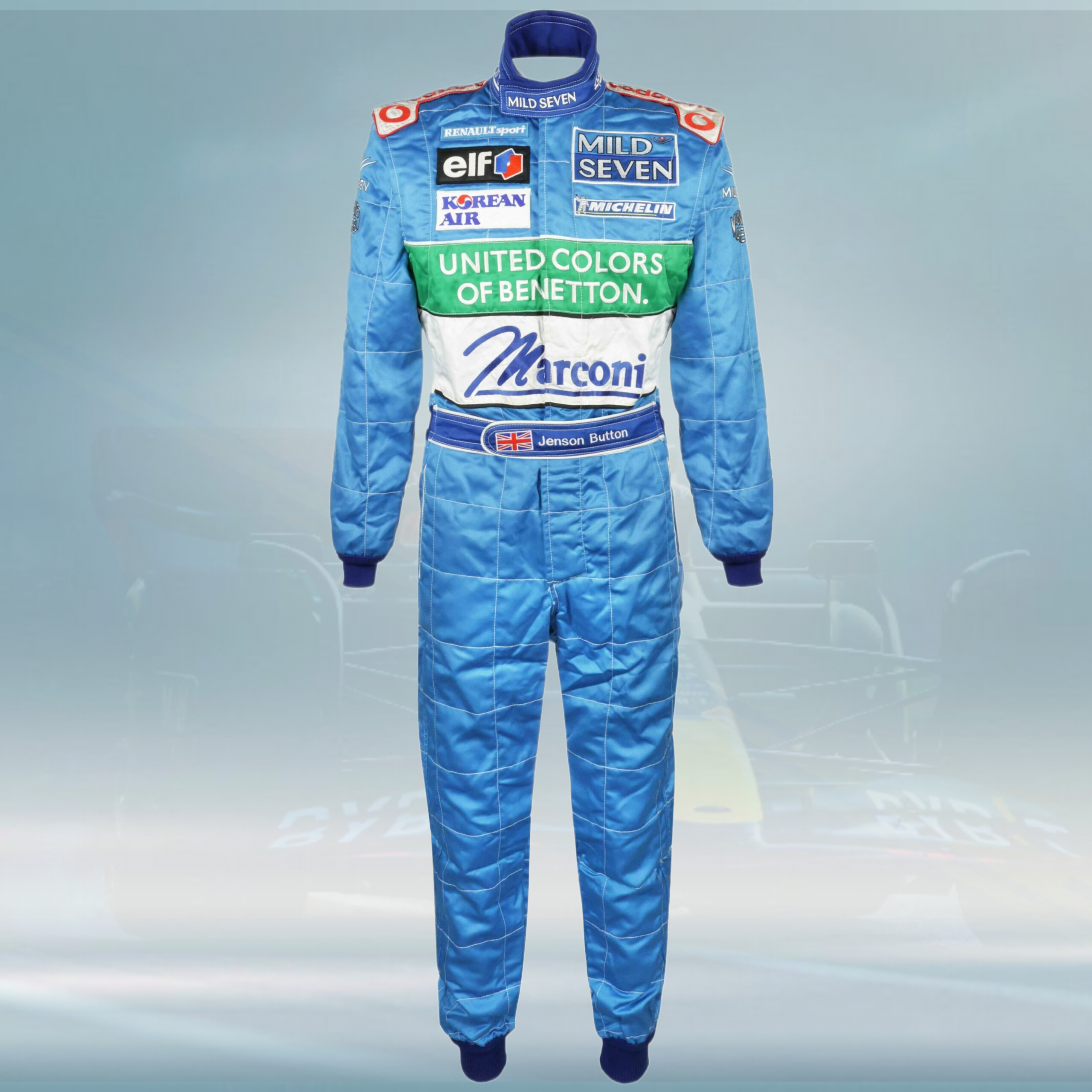 2001 Jenson Button Original  Mild Seven Benetton Renault F1 Suit