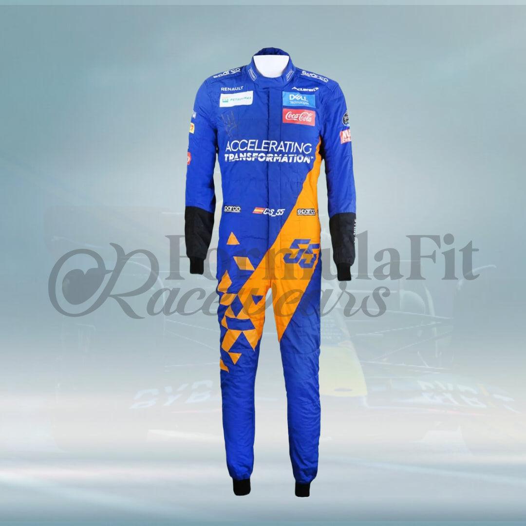 Carlos Sainz F1 Team Mclaren 2019 Racing Suit - FormulaFit Raceweras