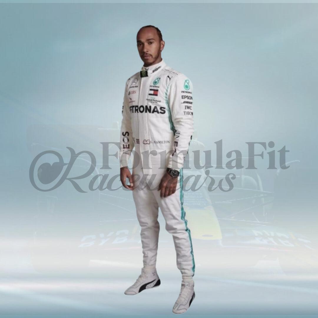 Lewis Hamilton 2019 Mercedes Benz AMG Petronas F1 Race Suit - FormulaFit Raceweras