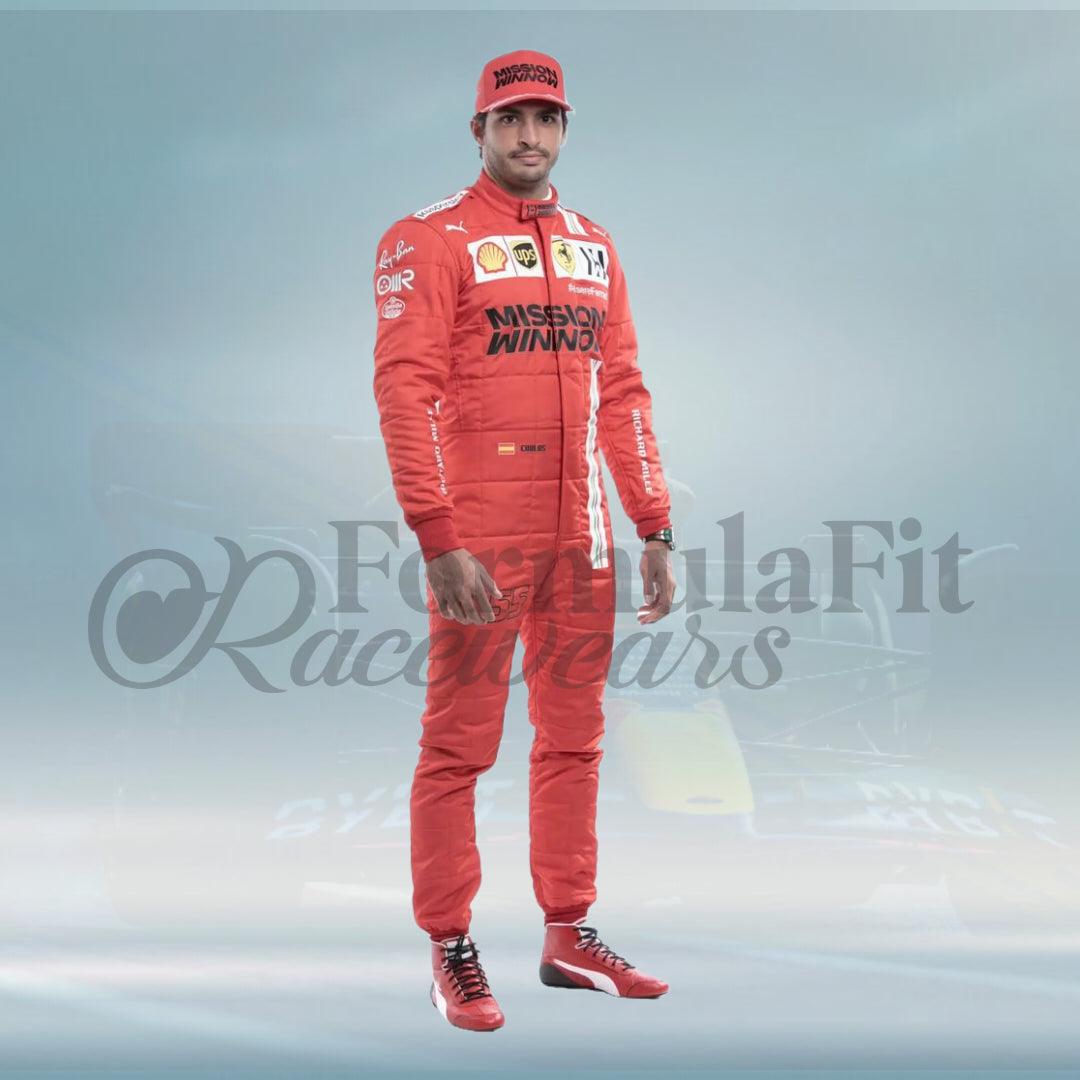 2021 Carlos Sainz Misson Winnow F1 Racing Suit Scuderia Ferrari - FormulaFit Raceweras