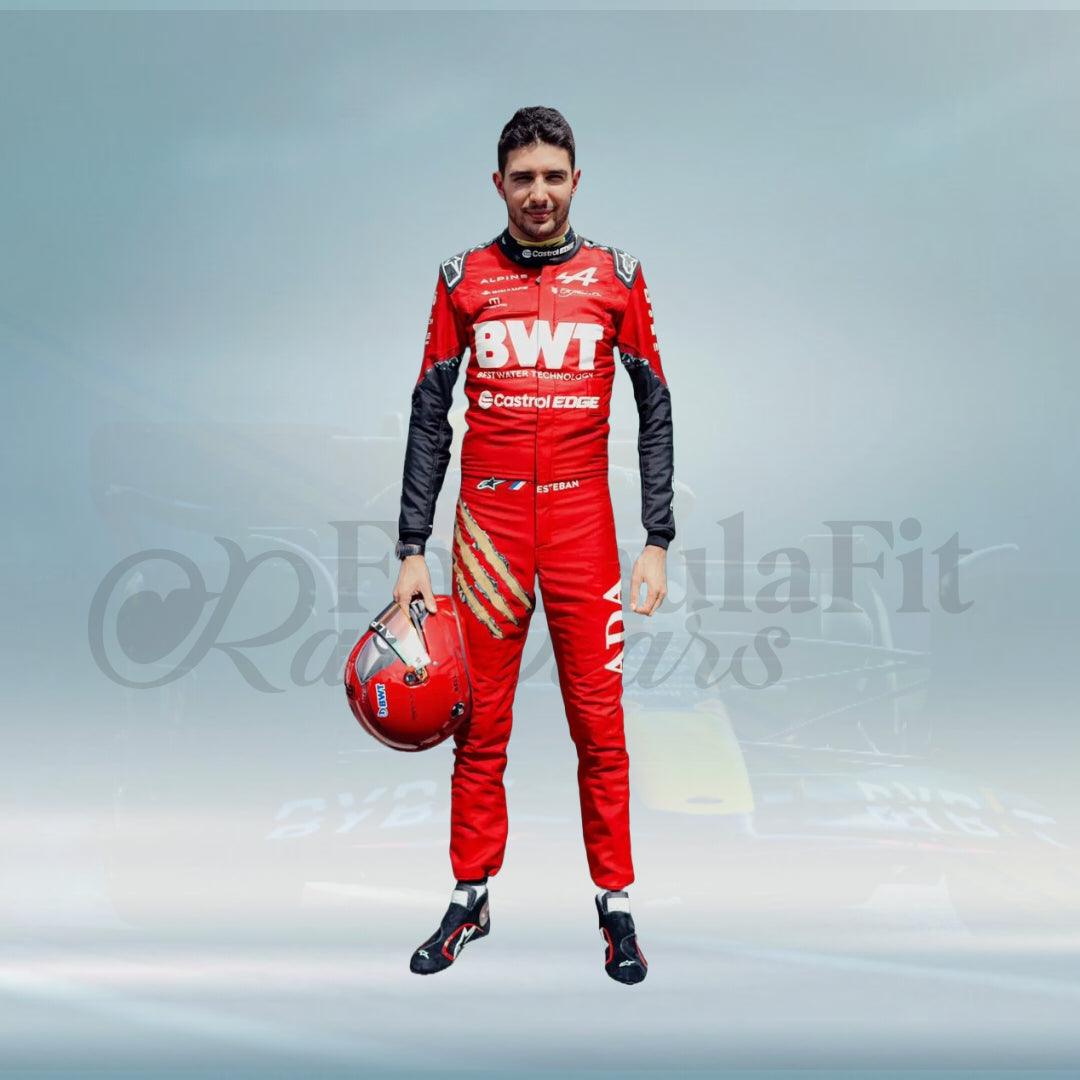 New 2024 Esteban Ocon BelgianGP BWT F1 Team Alpine X Deadpool & Wolverine BelgianGP Racing Suit - FormulaFit Raceweras