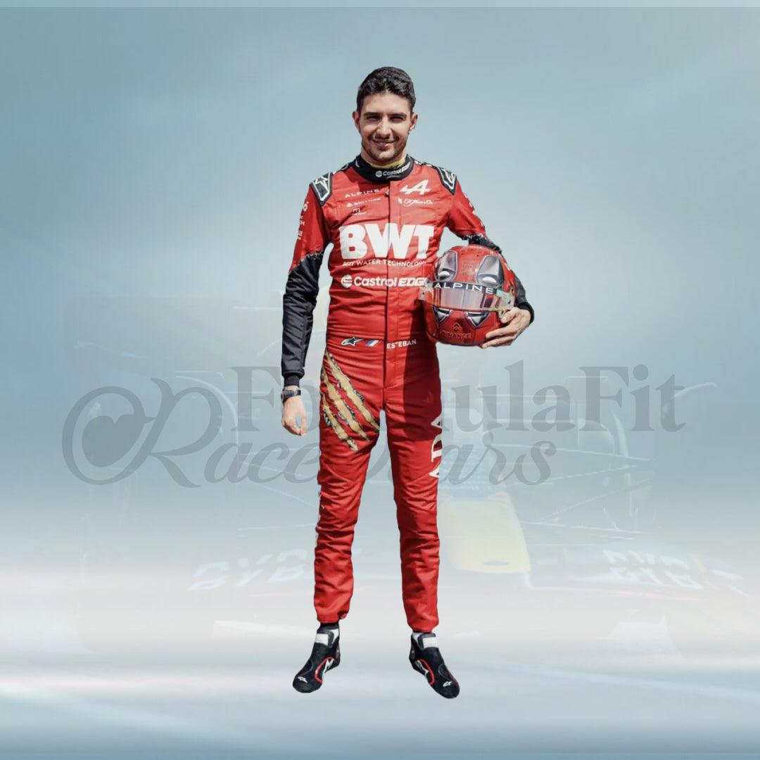 New 2024 Esteban Ocon BelgianGP BWT F1 Team Alpine X Deadpool & Wolverine BelgianGP Racing Suit - FormulaFit Raceweras