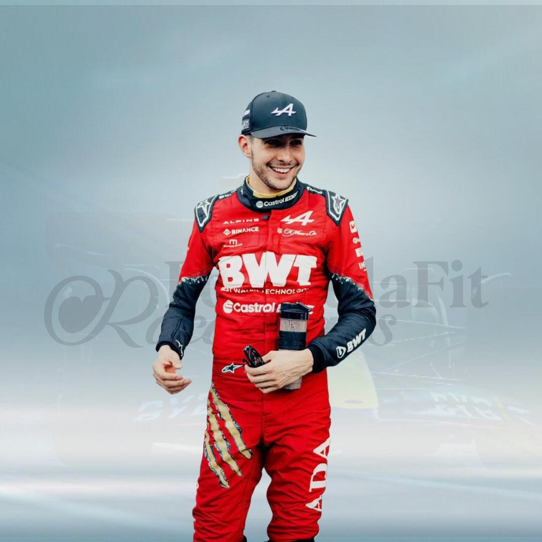 New 2024 Esteban Ocon BelgianGP BWT F1 Team Alpine X Deadpool & Wolverine BelgianGP Racing Suit - FormulaFit Raceweras
