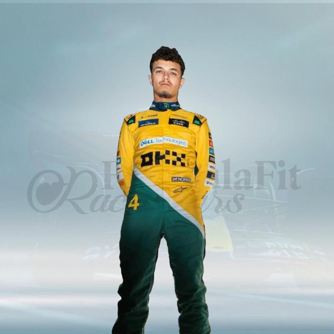 Lando Norris Monaco GP 2024 McLaren F1 Team Race Suit - FormulaFit Raceweras