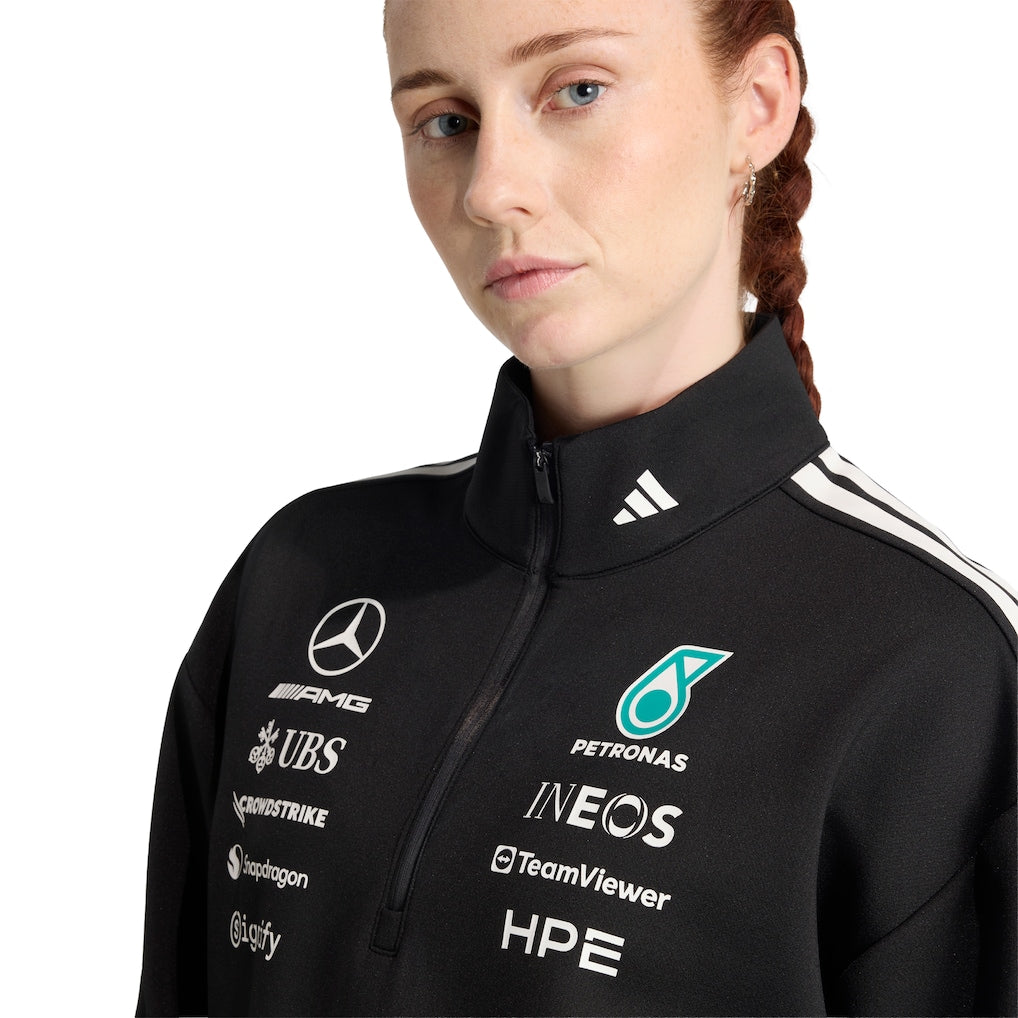 Mercedes AMG Petronas adidas F1 2026 Team 1/4 Zip - Black - Womens