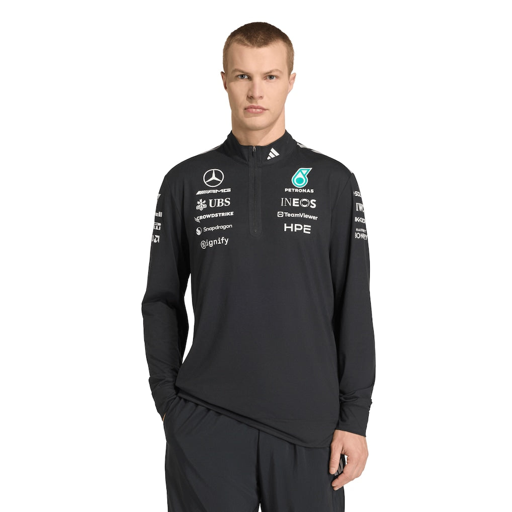 Mercedes AMG Petronas adidas F1 2026 Team 1/4 Zip Sweat - Black 5X-Large Women