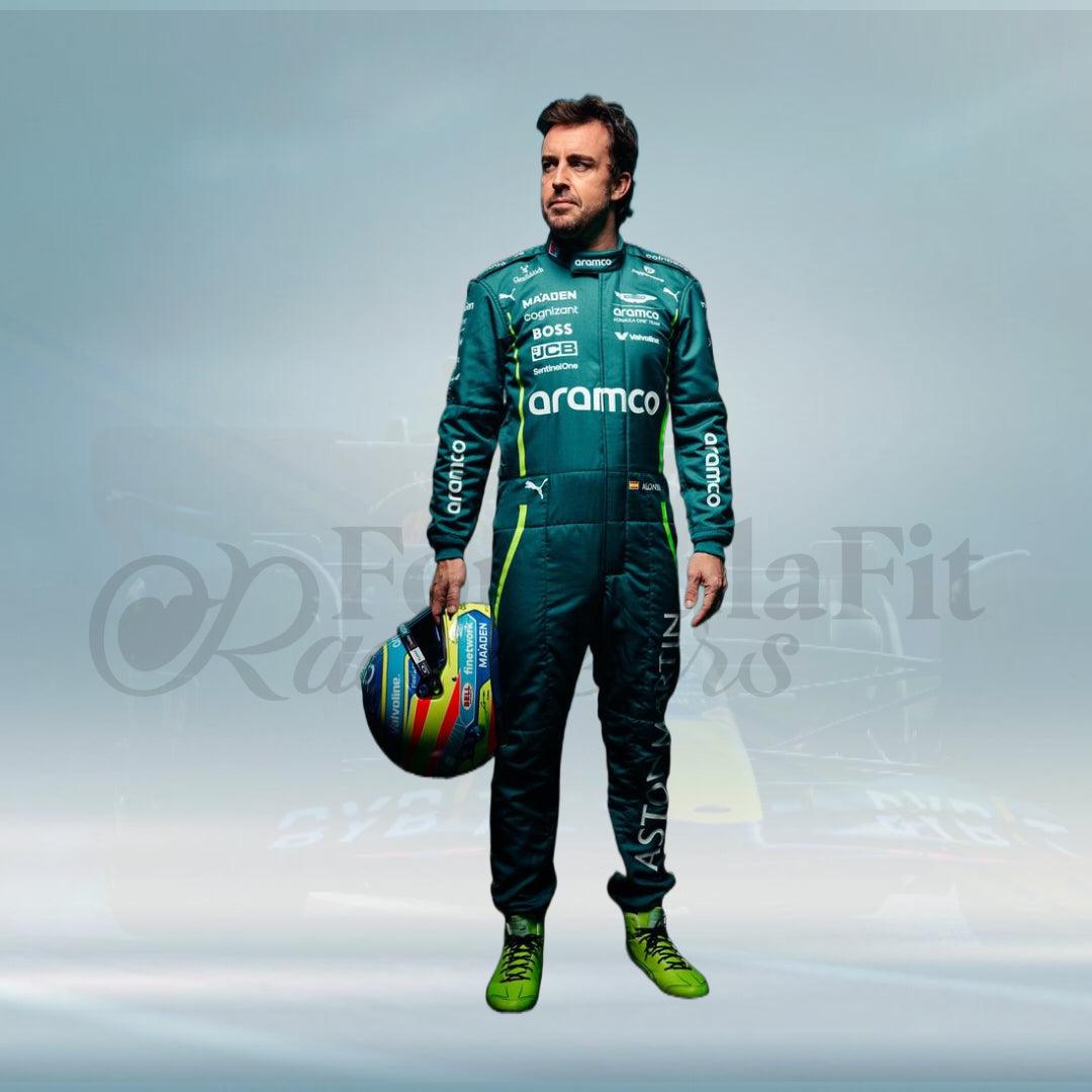 2024 Fernando Alonso Aston Martin F1 Racing Suit - FormulaFit Raceweras
