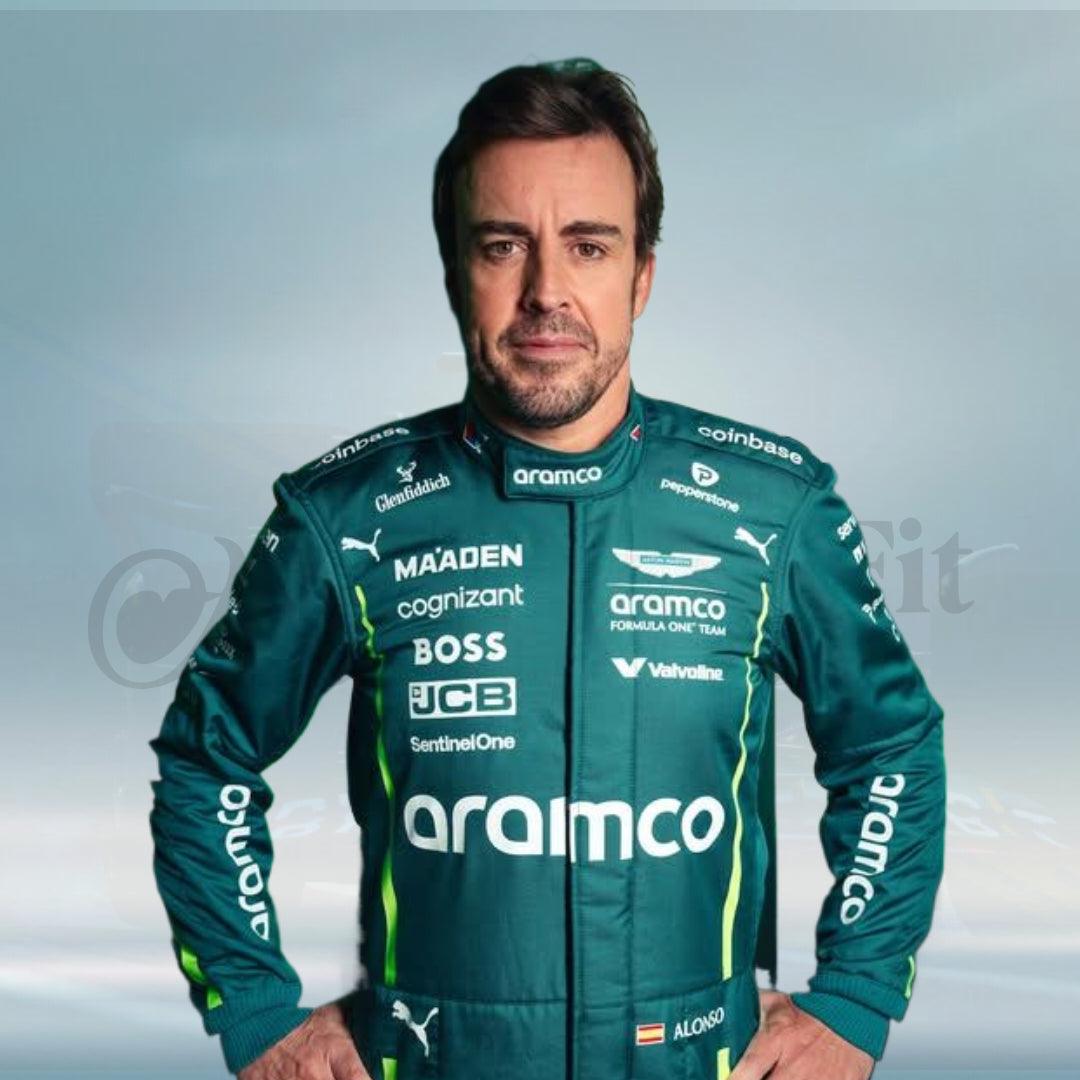 2024 Fernando Alonso Aston Martin F1 Racing Suit - FormulaFit Raceweras