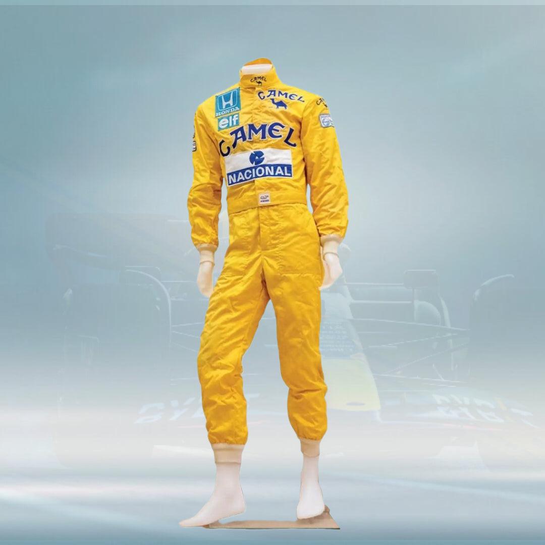 Ayrton Senna Camel 1987 F1 Embroidery Race Suit