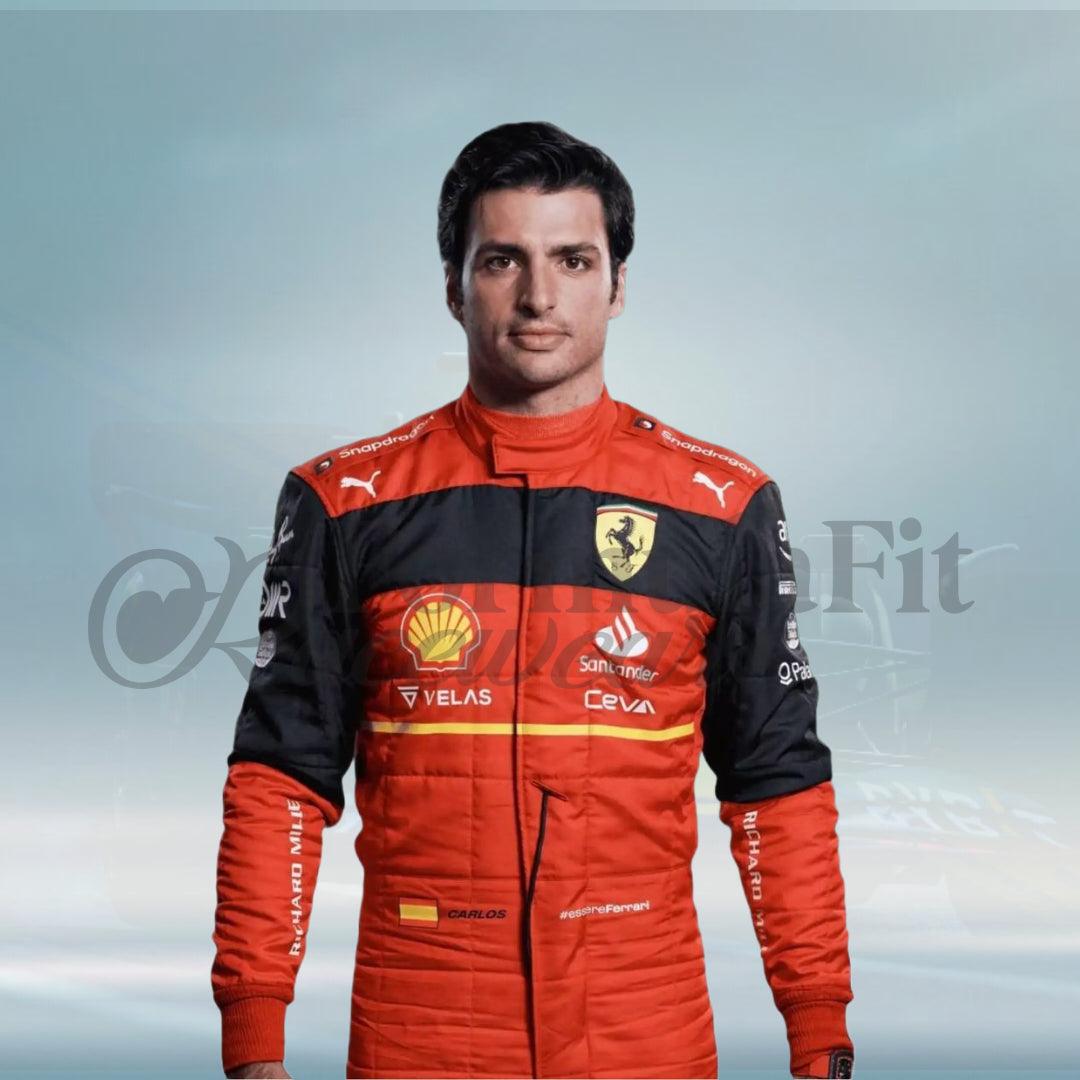 Carlos Sainz 2022 F1 Scuderia Ferrari Rae Suit Replica - FormulaFit Raceweras