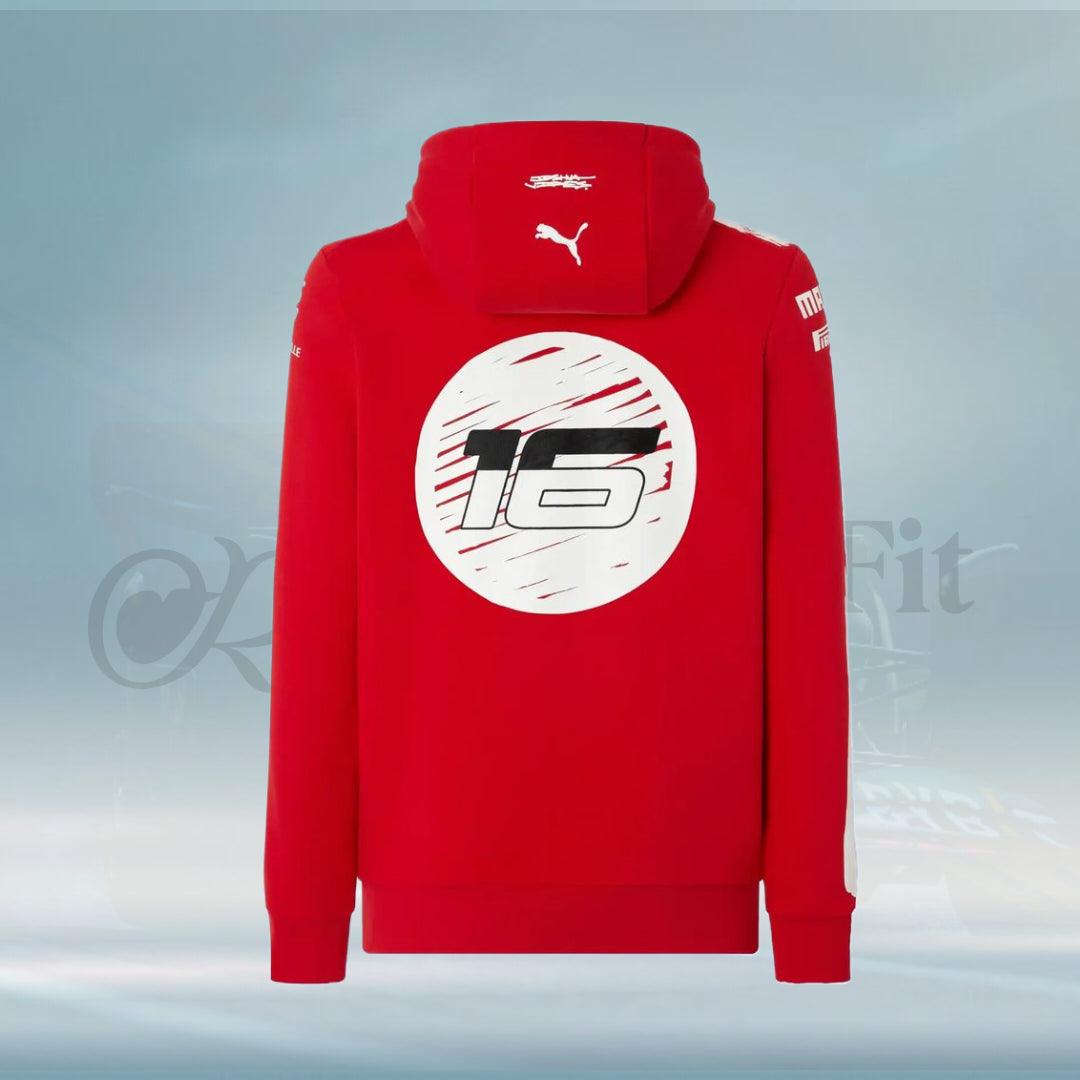 2023 Charles Leclerc Las Vegas GP Scuderia Ferrari Hooded Sweatshirt - FormulaFit Raceweras