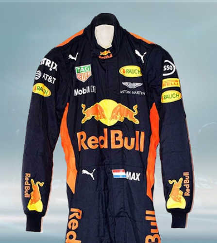 2017 Max Verstappen Race Worn Red Bull F1 Suit