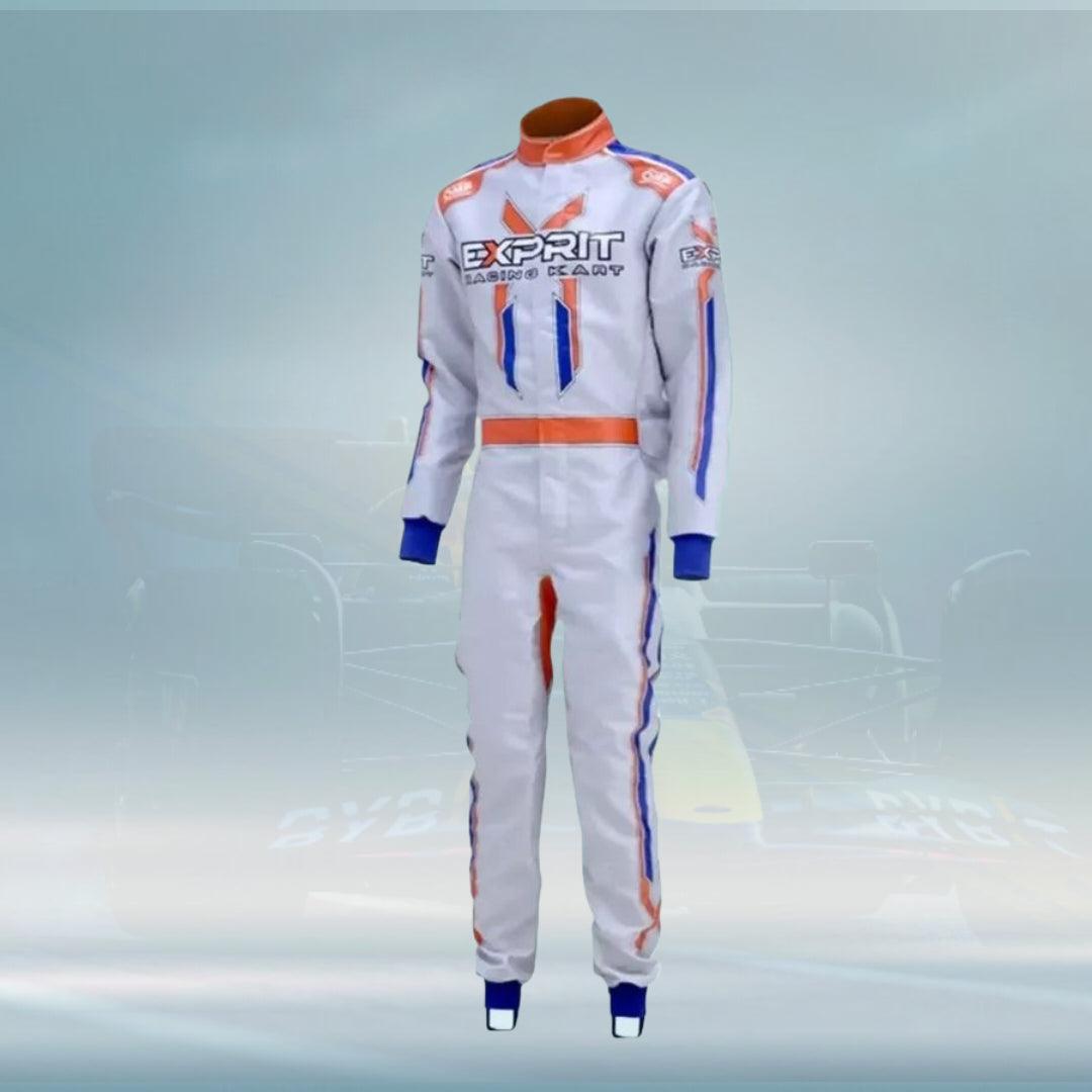 Exprit Driver Overall OMP 2022 Go Kart Race Printed Suit - FormulaFit Raceweras