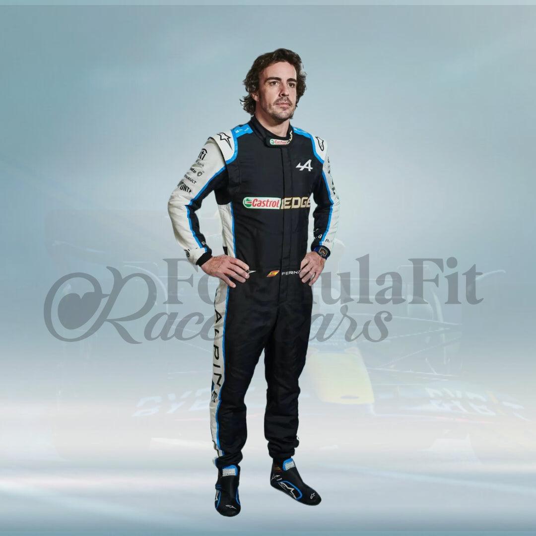 Fernando Alonso 2021 Alpine Team F1 Racing Suit Replica - FormulaFit Raceweras
