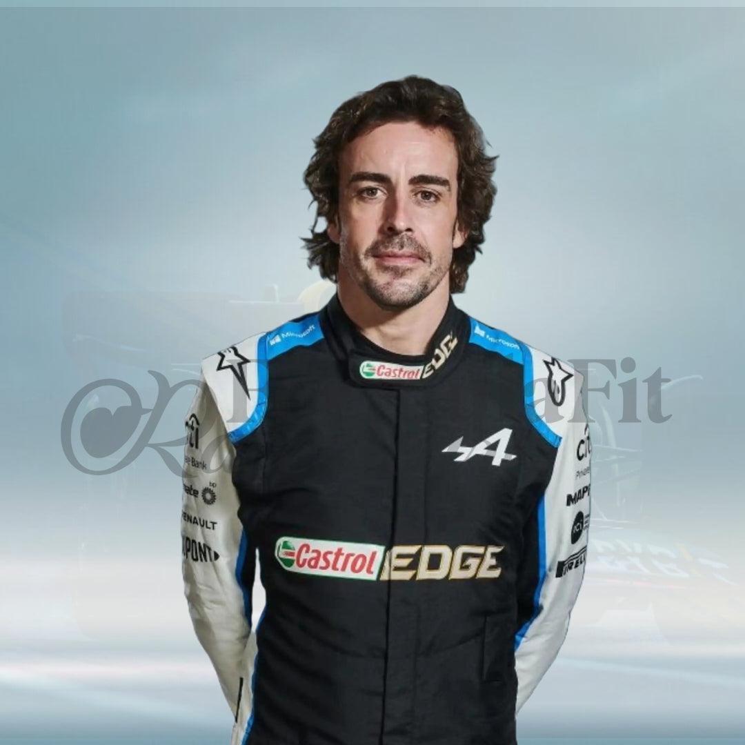 Fernando Alonso 2021 Alpine Team F1 Racing Suit Replica - FormulaFit Raceweras
