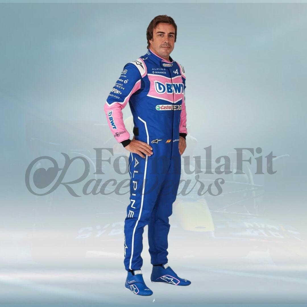 Fernando Alonso 2022 BWT Alpine Team F1 Racing Suit - FormulaFit Raceweras