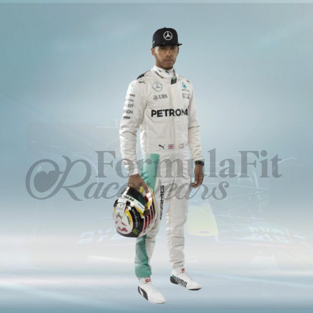 Lewis Hamilton 2016 Mercedes-Benz AMG F1 Racing Suit - FormulaFit Raceweras