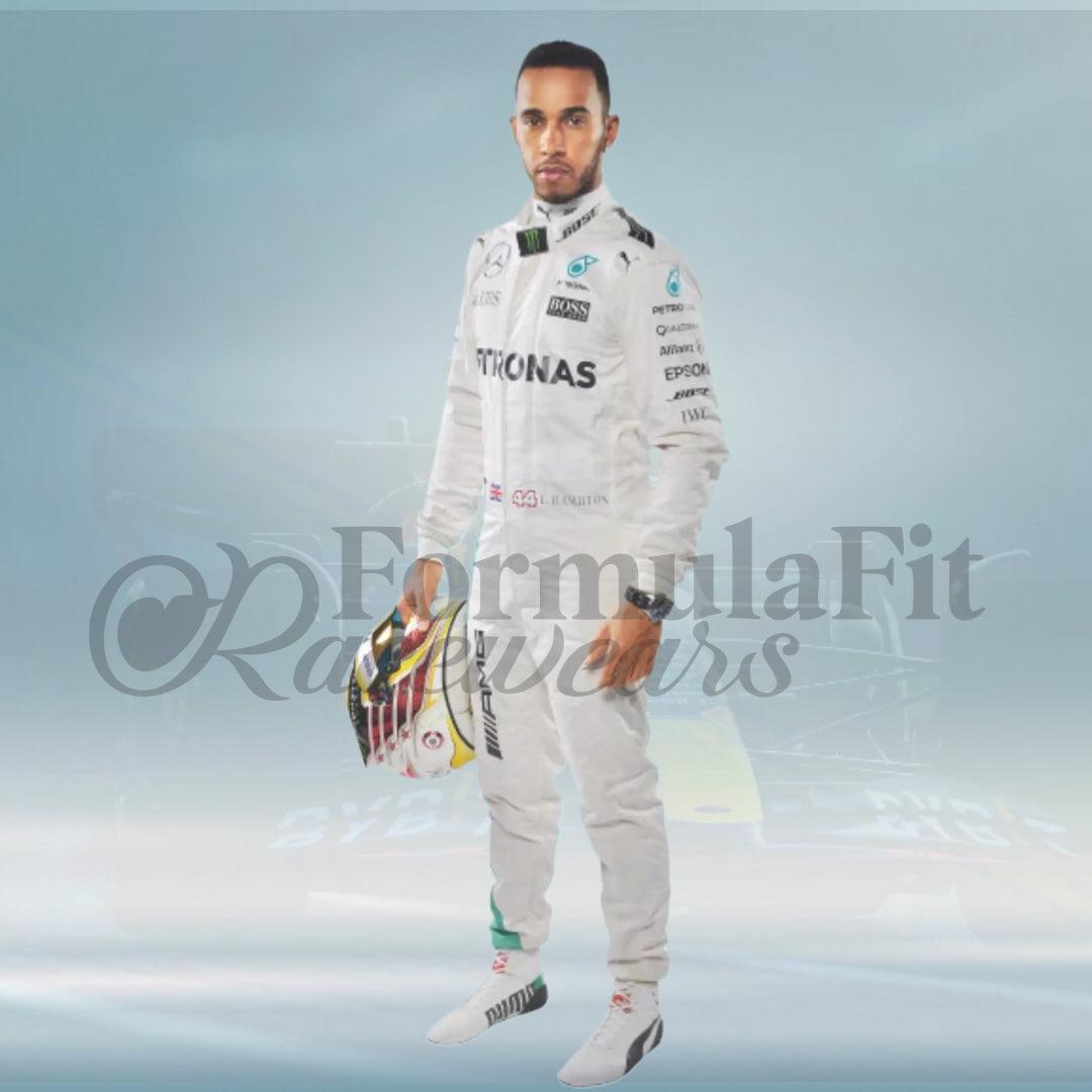 Lewis Hamilton 2016 Mercedes-Benz AMG F1 Racing Suit - FormulaFit Raceweras