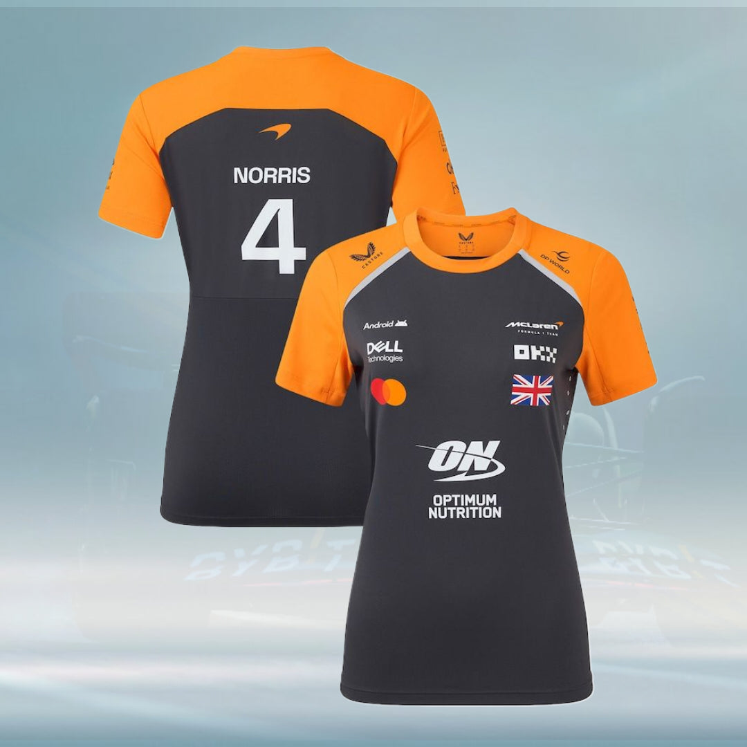 McLaren 2025 Team Lando Norris Driver Set Up T-Shirt - Phantom - Womens