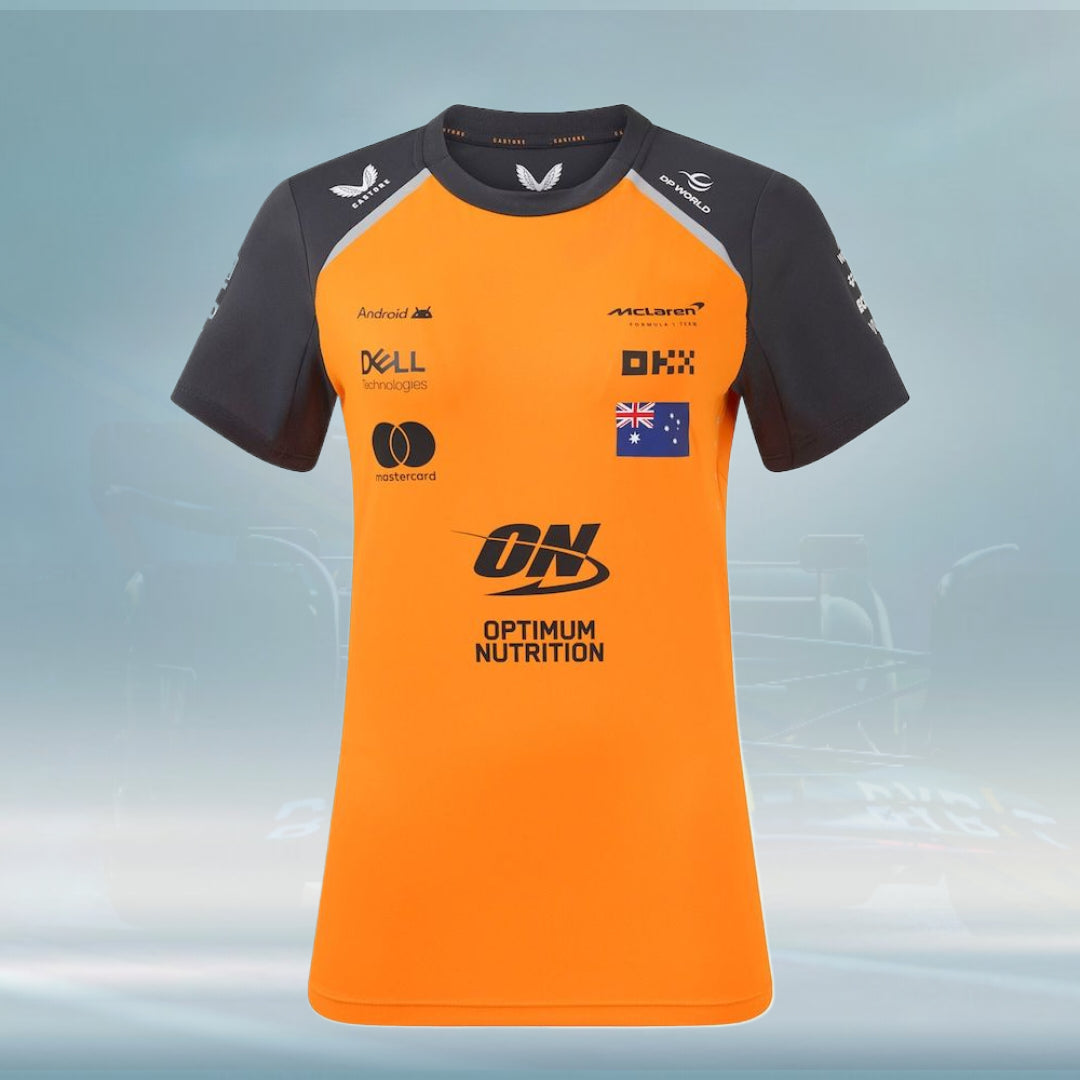 McLaren 2025 Team Oscar Piastri Driver Set Up T-Shirt - Autumn - Womens