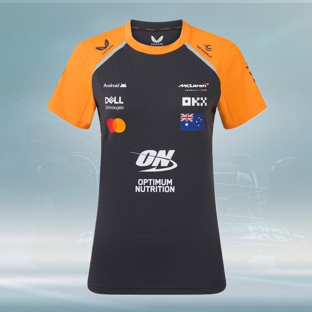 McLaren 2025 Team Oscar Piastri Driver Set Up T-Shirt - Phantom - Womens