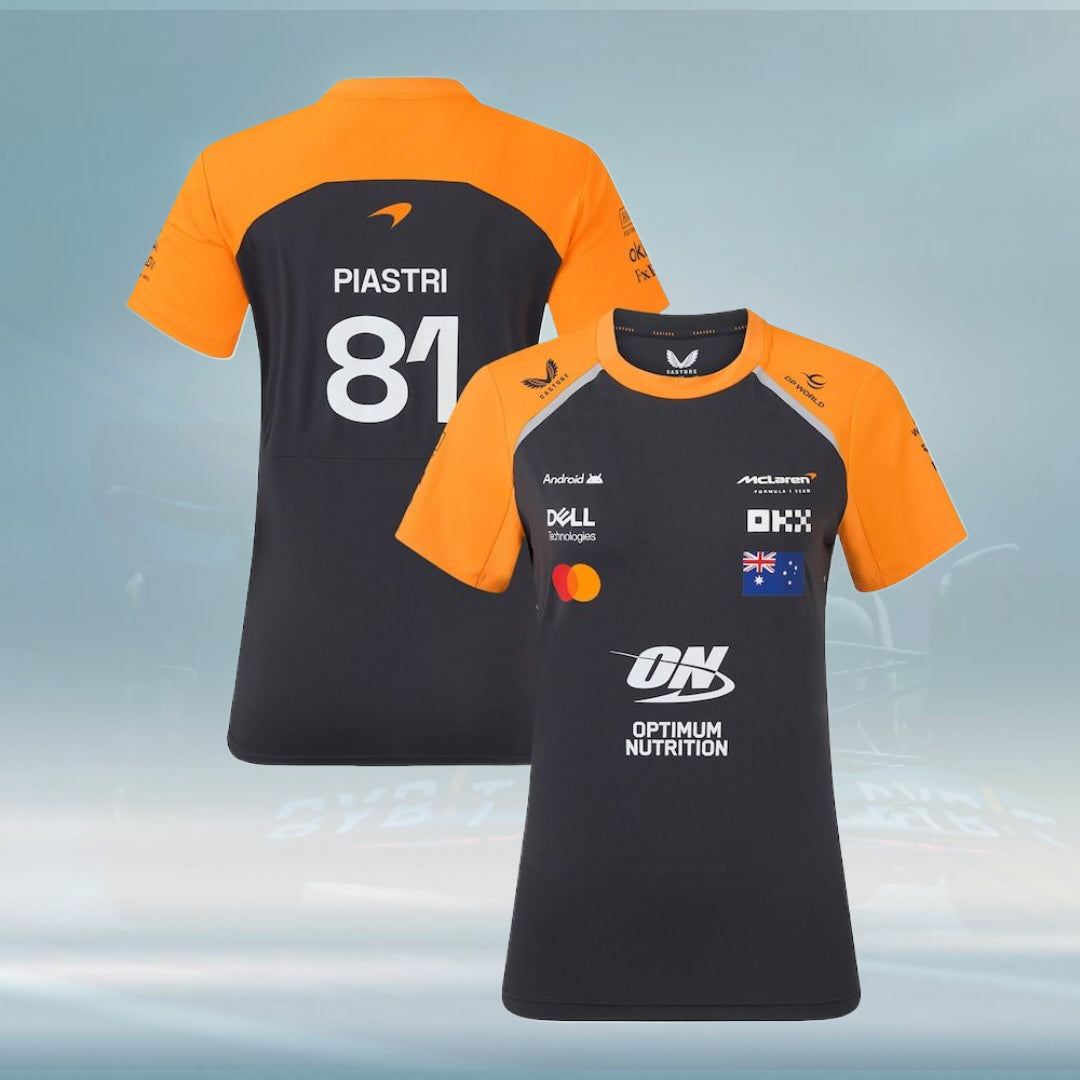McLaren 2025 Team Oscar Piastri Driver Set Up T-Shirt - Phantom - Womens
