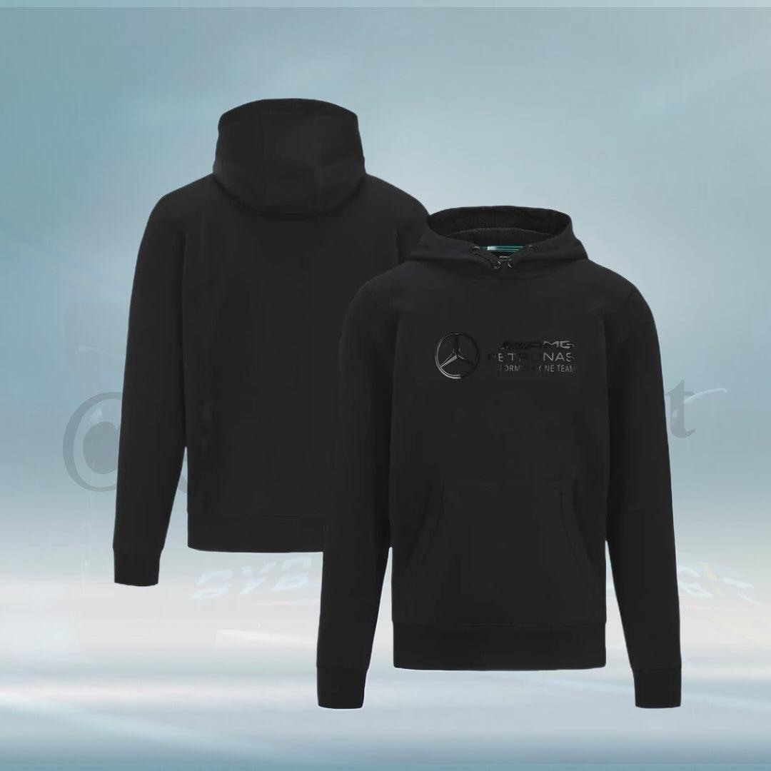 Mercedes AMG Petronas F1 Stealth Large Logo Hooded Sweat - FormulaFit Raceweras