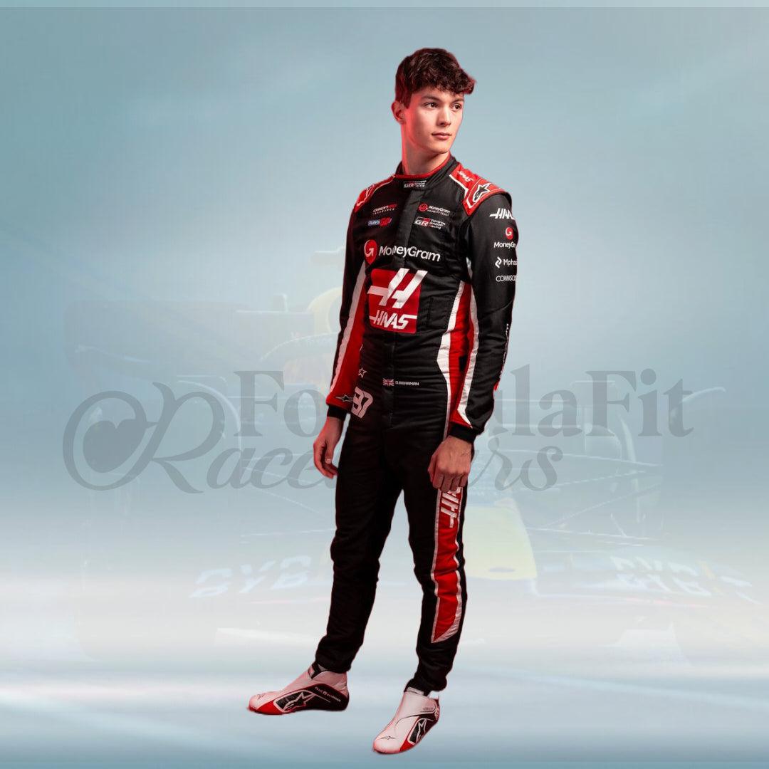 2025 Oliver Bearman MoneyGram Haas F1 Team Racing suit - FormulaFit Raceweras