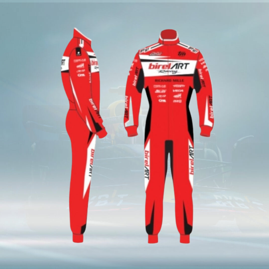 New 2023 Birel ART Go Kart Overall Racing Suit Sublimation Printed