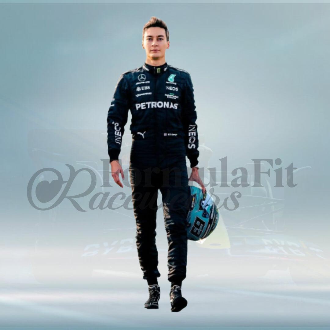 George Russell Mercedes-AMG Petronas Team F1 2023 Formula one Raceing Suit - FormulaFit Raceweras