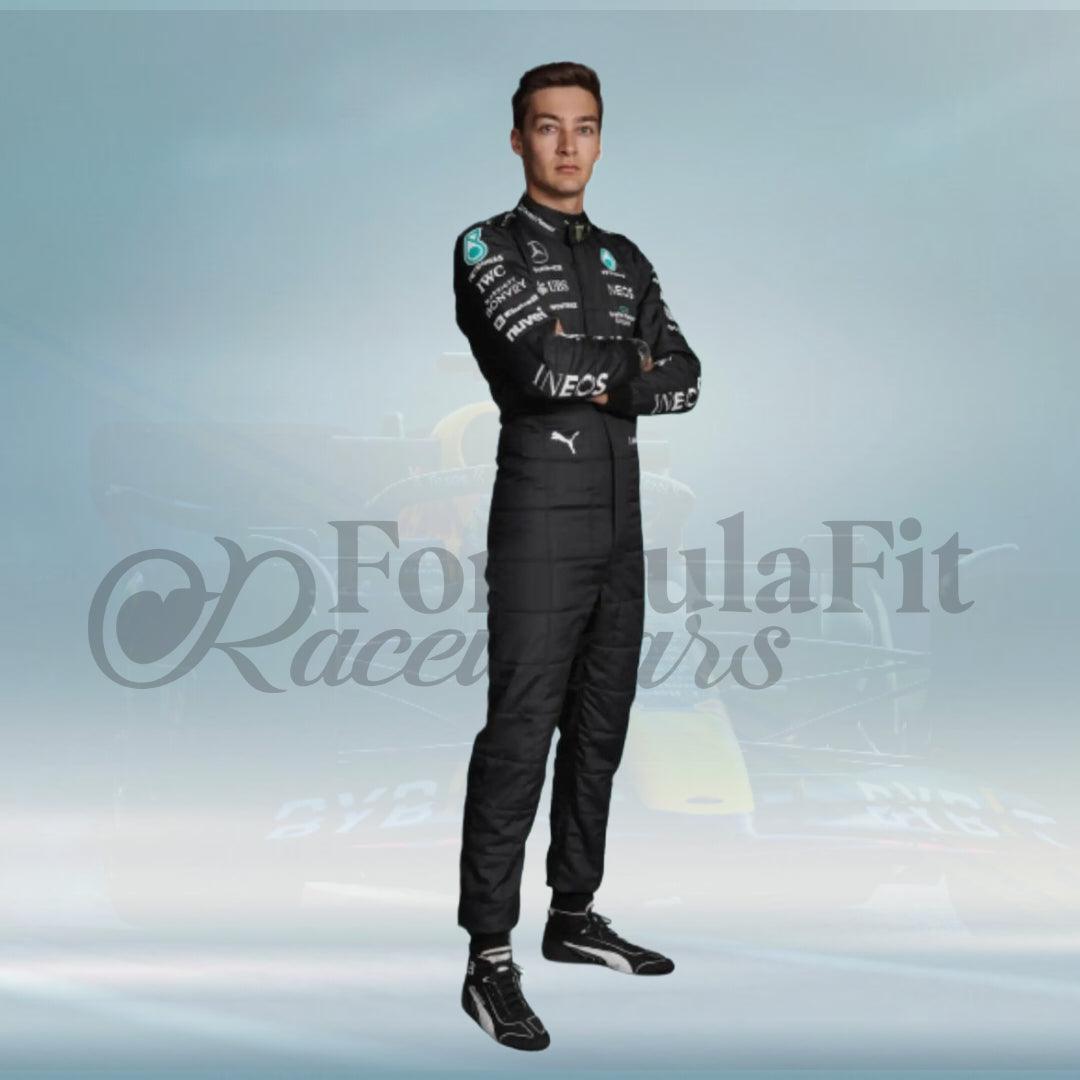 George Russell Mercedes-AMG Petronas Team F1 2023 Formula one Raceing Suit - FormulaFit Raceweras