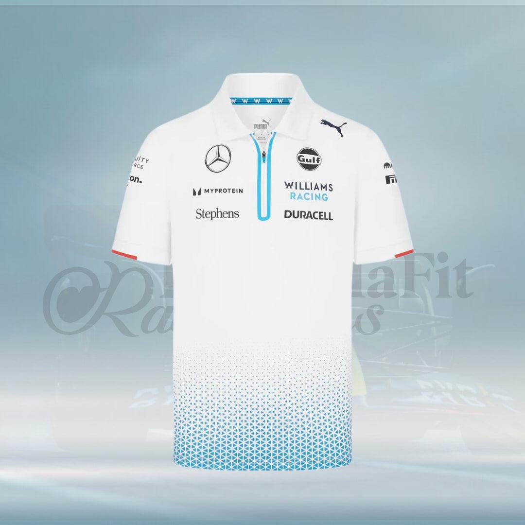 New 2024 Formula 1 Williams Racing Team Polo - FormulaFit Raceweras