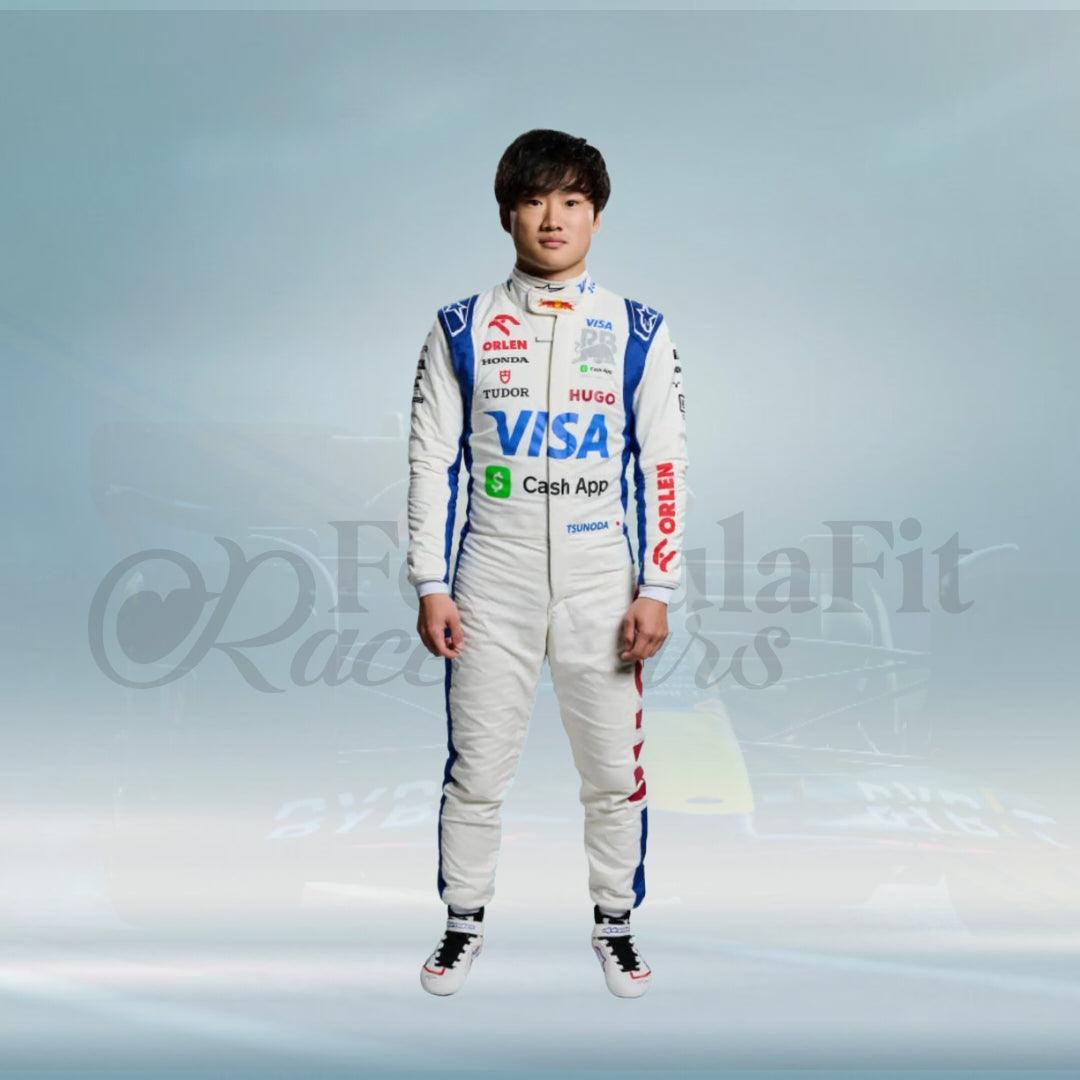 F1 Yuki Tsunoda 2024 Formula One Team RB Visa Cash App Racing Suit - FormulaFit Raceweras