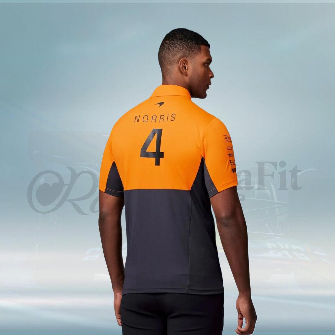 New 2024 Lando Norris McLaren Formula 1 Teamwear Polo Shirt - FormulaFit Raceweras