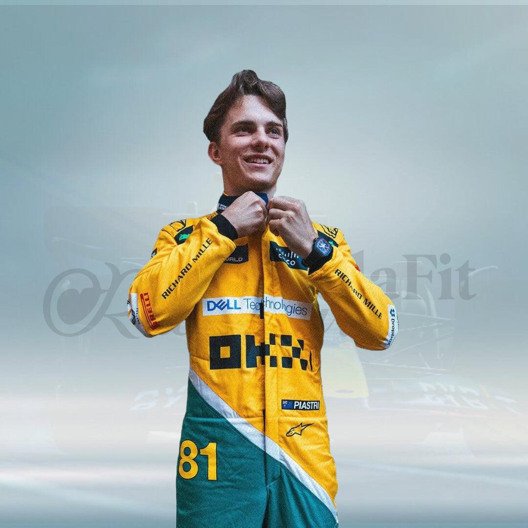 New 2024 Oscar Piastri Monaco GP McLaren F1 Team Racing Suit - FormulaFit Raceweras