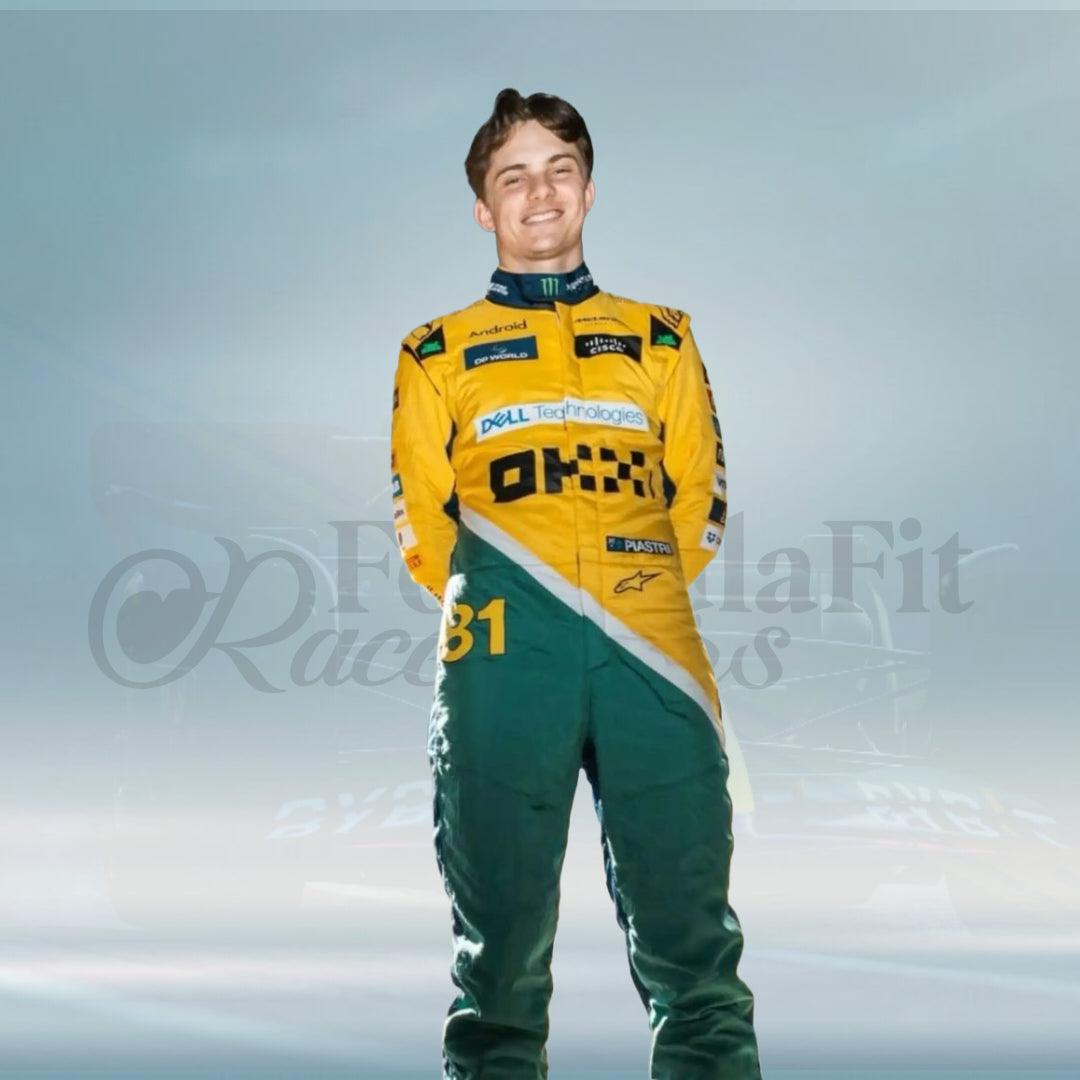 New 2024 Oscar Piastri Monaco GP McLaren F1 Team Racing Suit - FormulaFit Raceweras