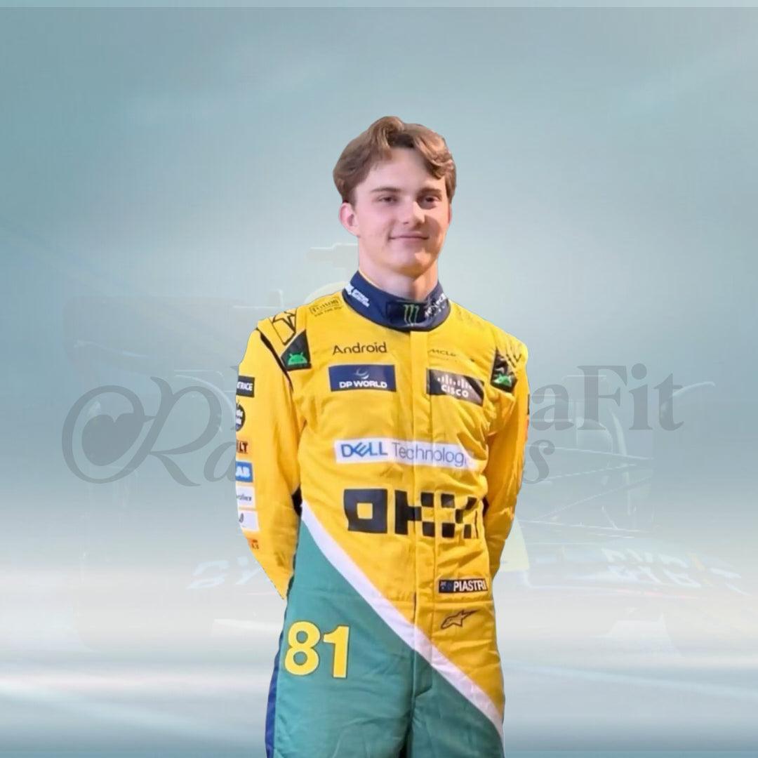 New 2024 Oscar Piastri Monaco GP McLaren F1 Team Racing Suit - FormulaFit Raceweras