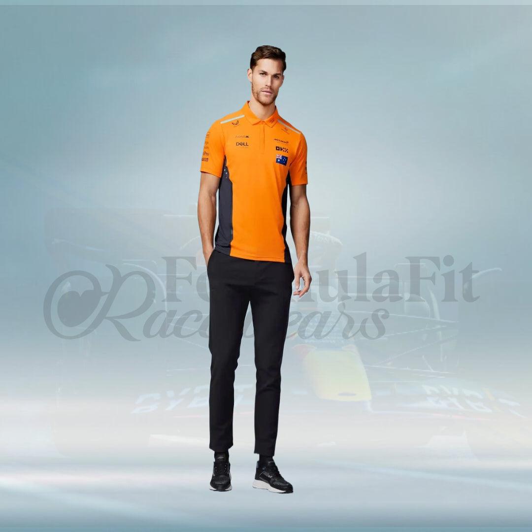 New 2024 Oscar Piastri Mclaren Formula 1 Teamwear Polo Shirt - FormulaFit Raceweras