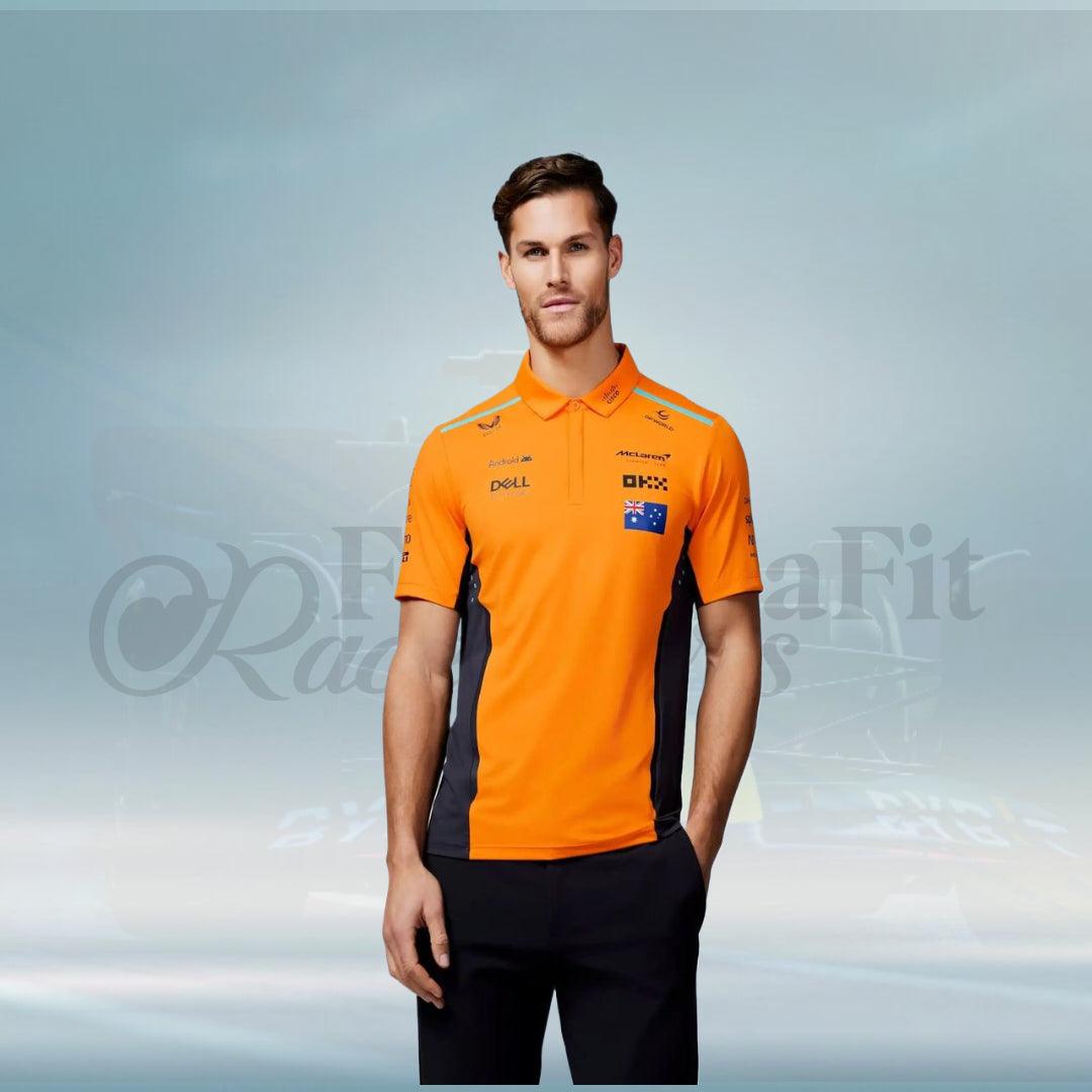 New 2024 Oscar Piastri Mclaren Formula 1 Teamwear Polo Shirt - FormulaFit Raceweras