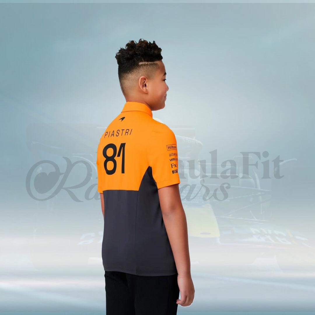 New 2024 Oscar Piastri Mclaren Formula 1 Teamwear Polo Shirt - FormulaFit Raceweras