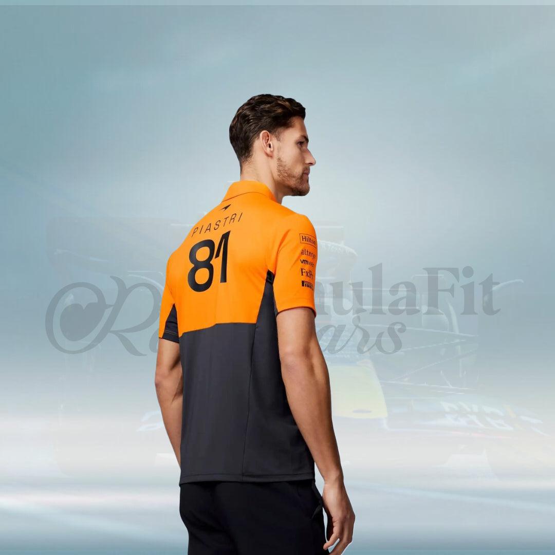 New 2024 Oscar Piastri Mclaren Formula 1 Teamwear Polo Shirt - FormulaFit Raceweras