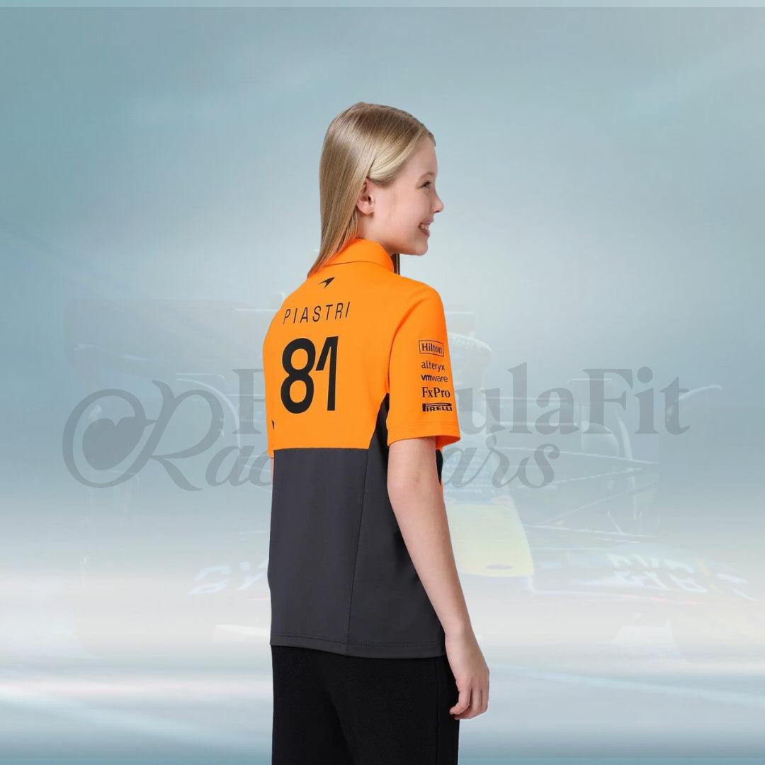 New 2024 Oscar Piastri Mclaren Formula 1 Teamwear Polo Shirt - FormulaFit Raceweras