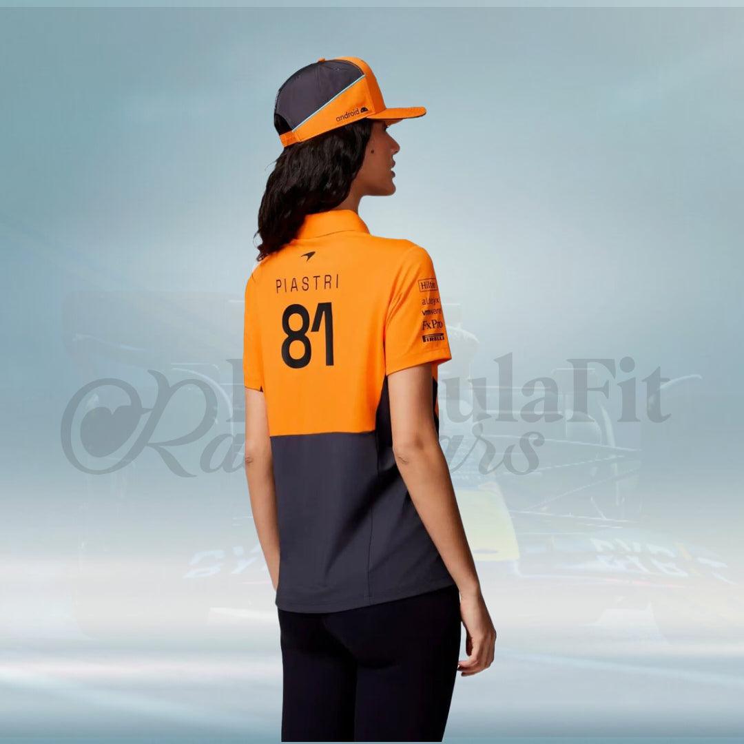 New 2024 Oscar Piastri Mclaren Formula 1 Teamwear Polo Shirt - FormulaFit Raceweras