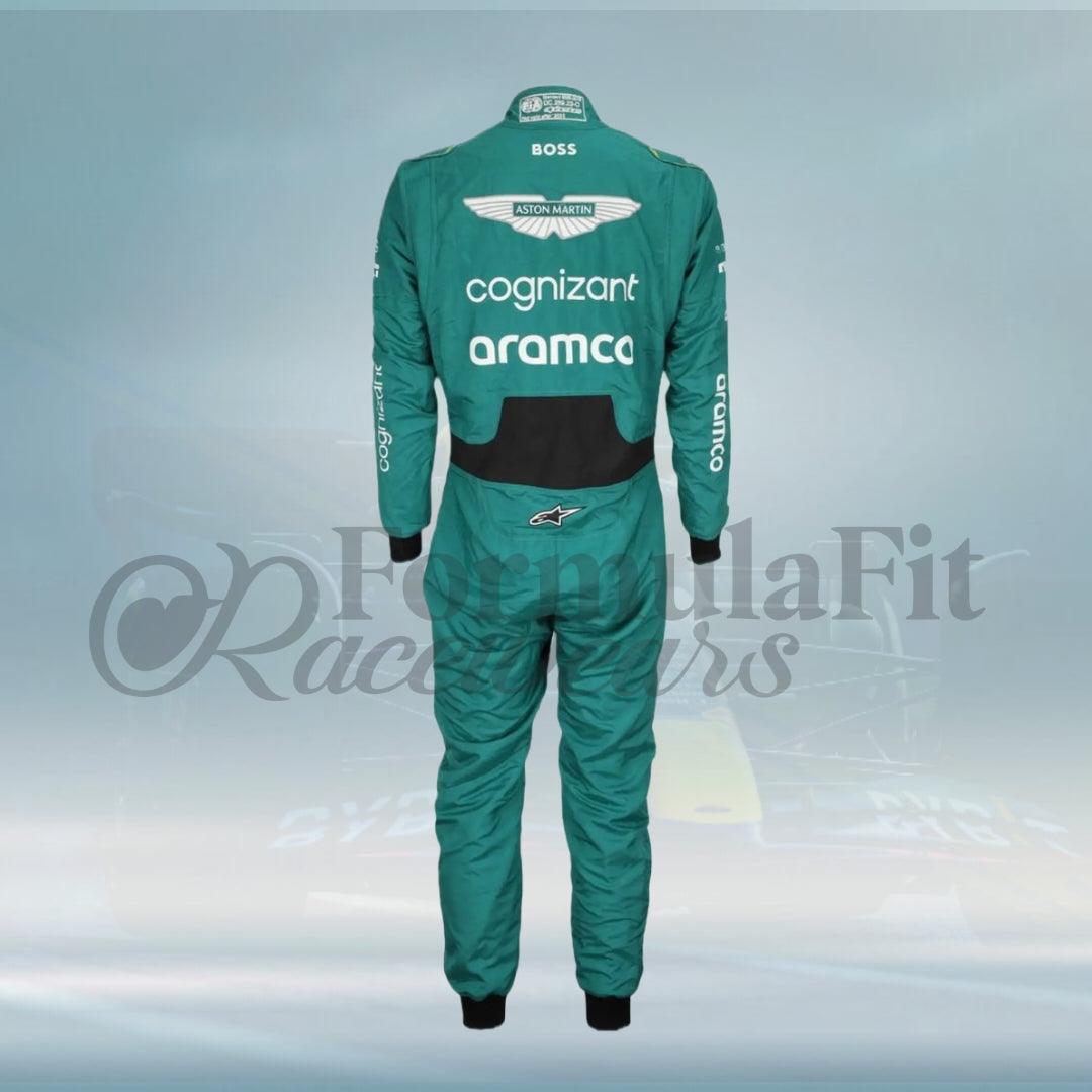 Fernando Alonso 2023 Aston Martin Team F1 Racing Suit - FormulaFit Raceweras