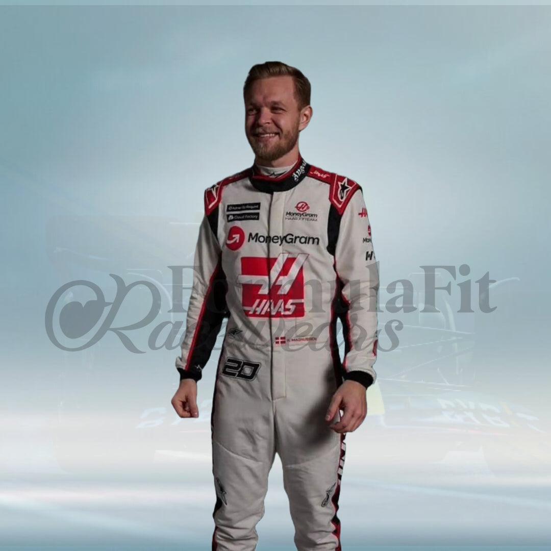 Kevin Magnussen 2023 Haas Team F1 Replica Racing Suit - FormulaFit Raceweras