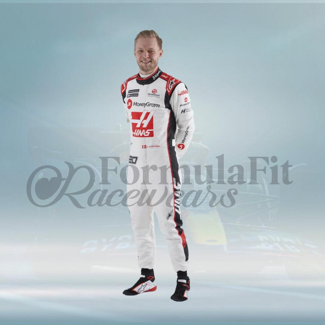 Kevin Magnussen 2023 Haas Team F1 Replica Racing Suit - FormulaFit Raceweras