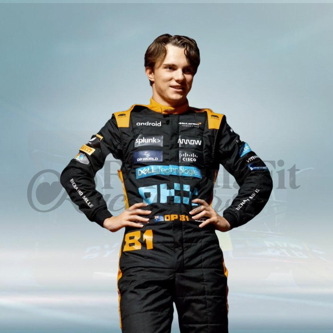 Oscar Piastri 2023 Mclaren Team F1 Singapore GP Race Suit - FormulaFit Raceweras