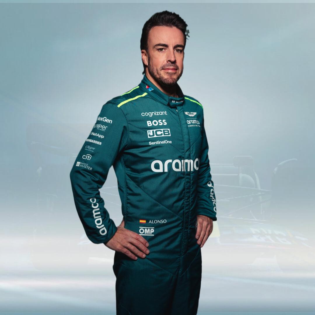 Fernando Alonso 2024 Aramco Aston Martin F1 Suit - FormulaFit Raceweras