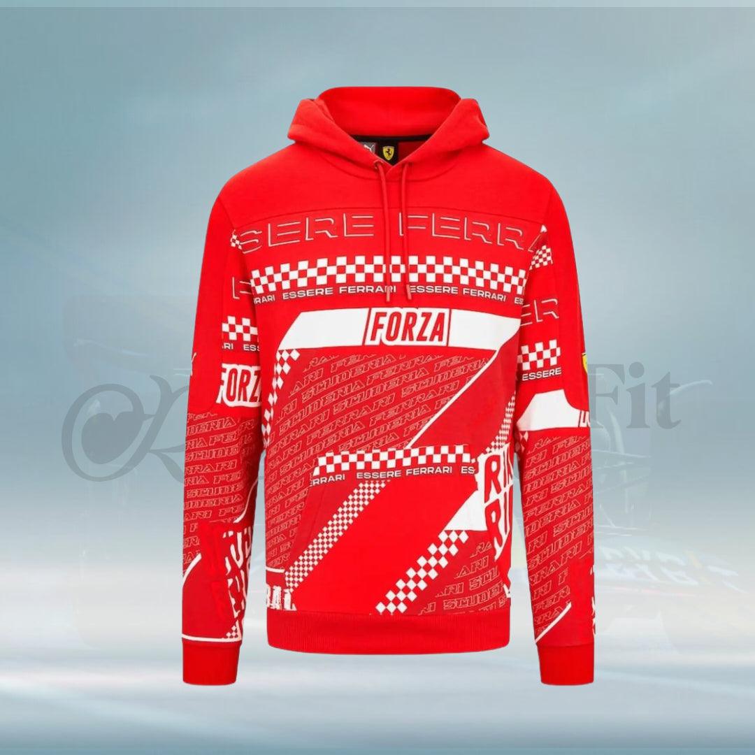 Scuderia Ferrari Puma Graphic Red Hoodie - FormulaFit Raceweras